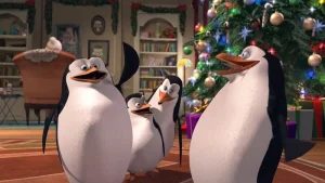 Madagaskar Penguenleri Yılbaşı posteri